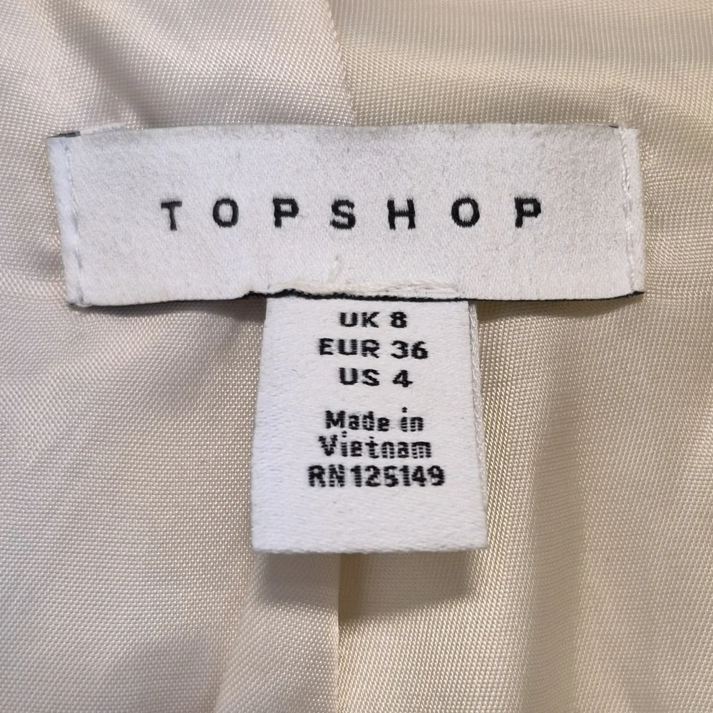 Topshop Oversized Blazer Single Breasted Lined Lemon Yellow Women's Sz 4 - Picture 10 of 11